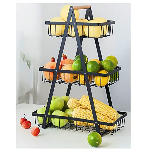 3 Tier Obst Etagere Obstschale, 3-stöckiger Obstkorb, Obst Schüssel...