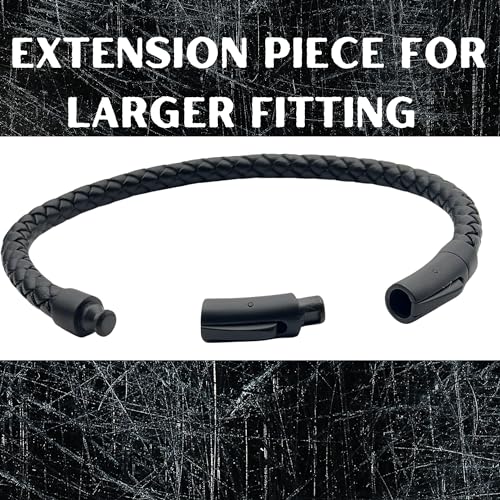 Men's Vintage Leather Bracelets – Masculine Minimalist Style, Rugged Jewelry Collection with Extension Clasp for Size Adjustment, Stylish Wristbands, Classic Accessory, Ideal Gift for All Occasions4