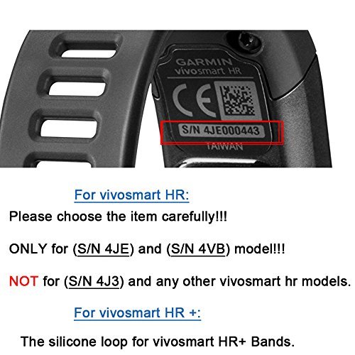 Correas de silicona compatibles con Garmin vivosmart HR+ miniatura 2