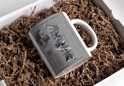 Image of Cricket Theme Ceramic Coffee Mug, MS Dhoni and Virat Kohli Fan Art Print (Sports Lover) (Hardik-2, Large)