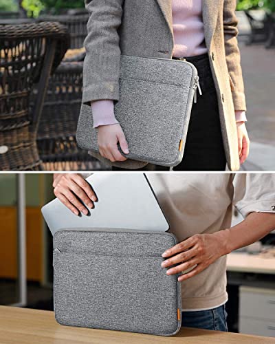 Image of Dynotrek Protector 15.6 inch Laptop Sleeve Case, with Charger Pouch Shockproof Protective Cover, Accessory Pocket, Briefcase Carrying Computer Hand Bag, HP, ASUS, Dell, Lenovo, Acer -Denim Grey