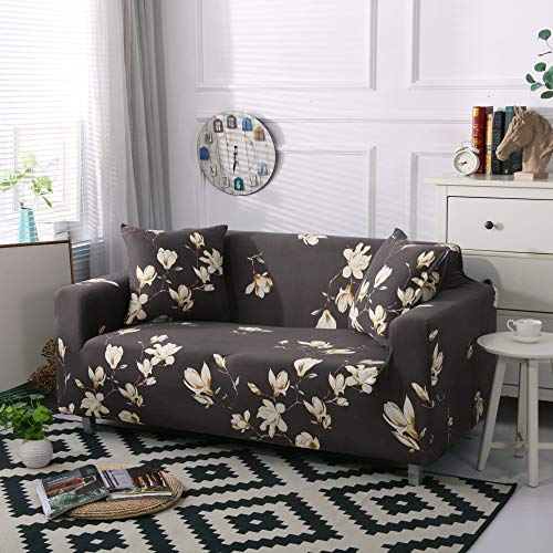 Hoobuy Printed Sofa Cover Stretch Couch Covers Sofa Slipcovers For 2 Cushion Couch And Loveseat With Two Free Pillow Case 05#(2 Seater/Loveseat) #TOP1