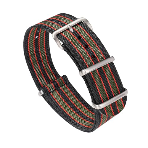 Image of TACTICAL FROG Nylon Watch Band 18mm 19 mm 20mm 22 mm 24 mm, Waterproof Military Watch Straps Replacement for Men Women, With Stainless Steel Buckle