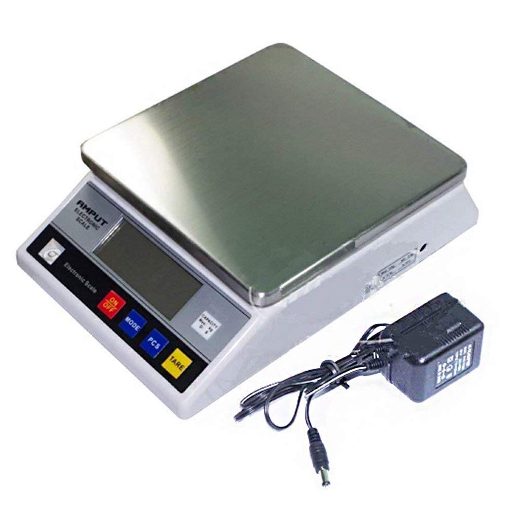 Balanza de laboratorio, balanzas de joyería Balanzas de cocina de 0,1 g Plataforma de acero inoxidable de CA y CC (3000 Gx0,1 G) Almacenamiento compacto, fácil de limpiar little surprise