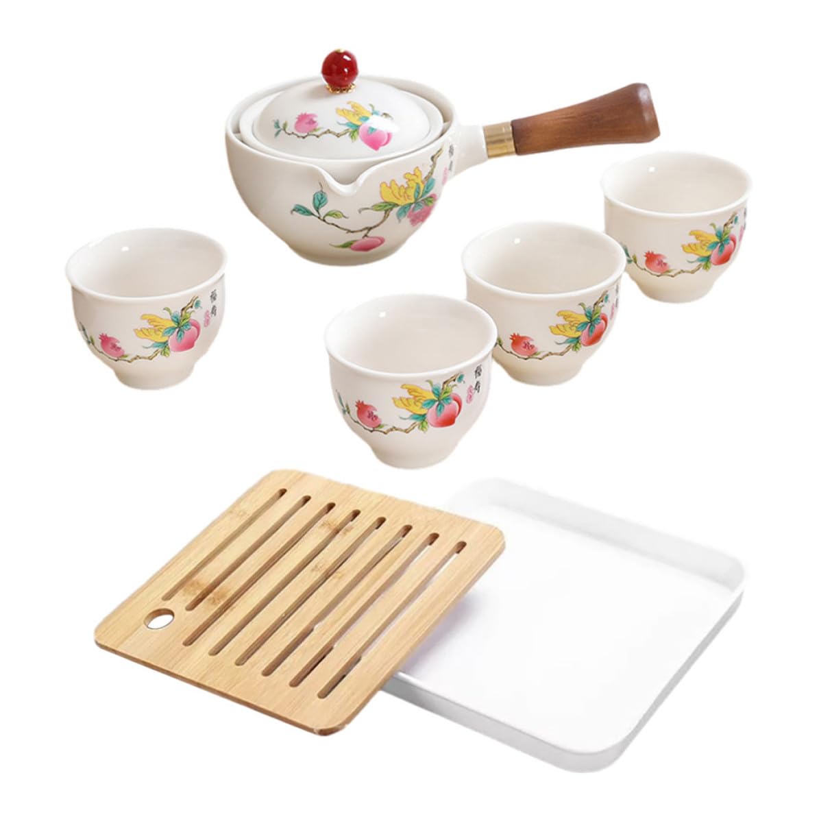 Juego de té portátil de cerámica para picnics al aire libre y meriendas en familia