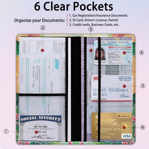 Porta Documentos para Auto PU Impermeable miniatura 2