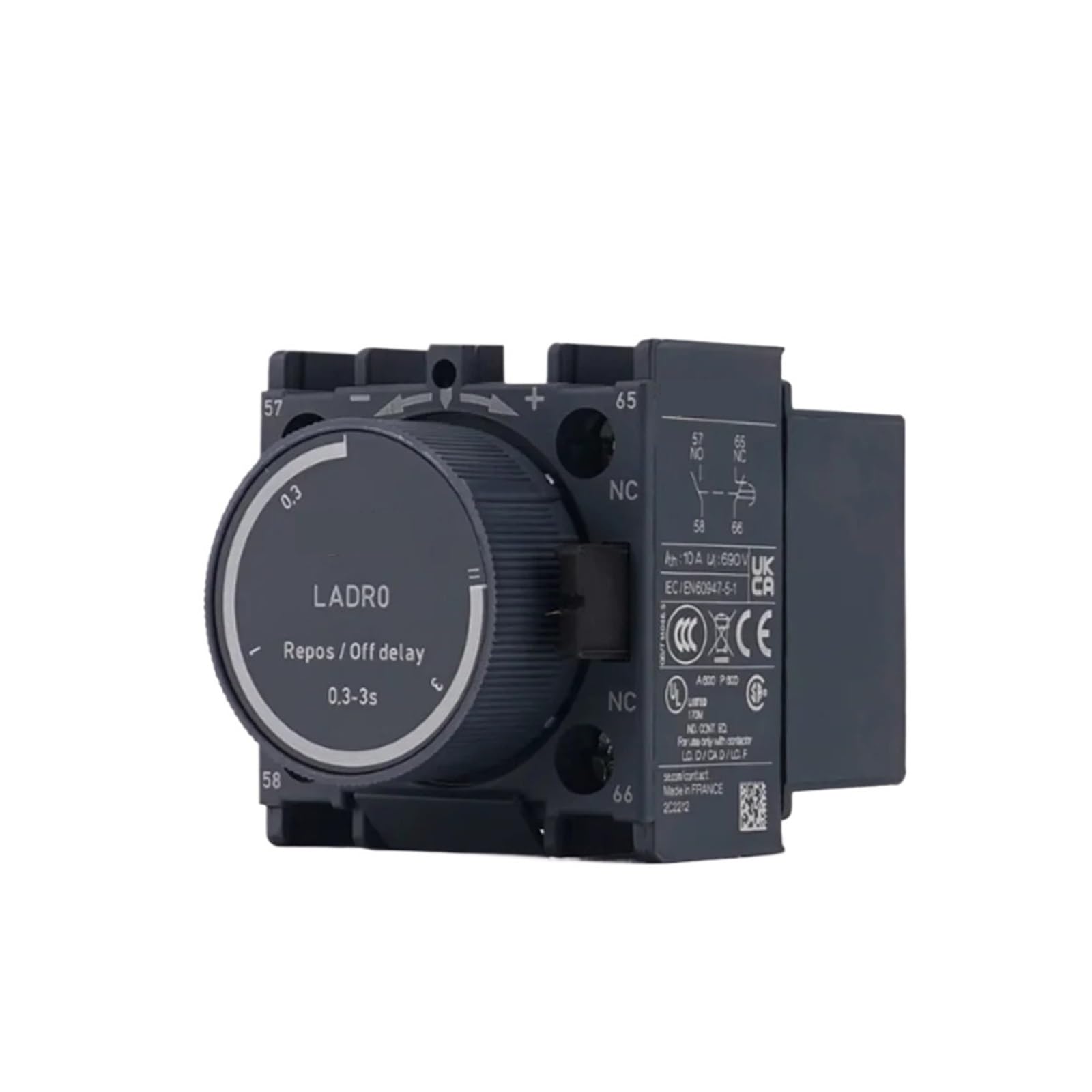 CLBSWYEJK LADR0 0.3-3S Time Delay Block LA-DR0 Power Outages Off Delay For LC1D Contactor 038614