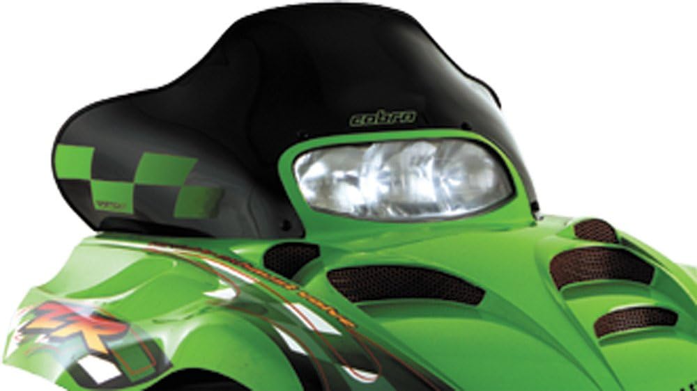 12320 Cobra Windshield for Arctic Cat ZR 3 - Black with green checkers - Low height