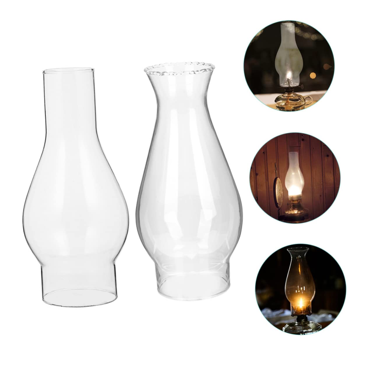 VALICLUD 2 Pièces Abat Jour Verre Transparent Pour Lampe à