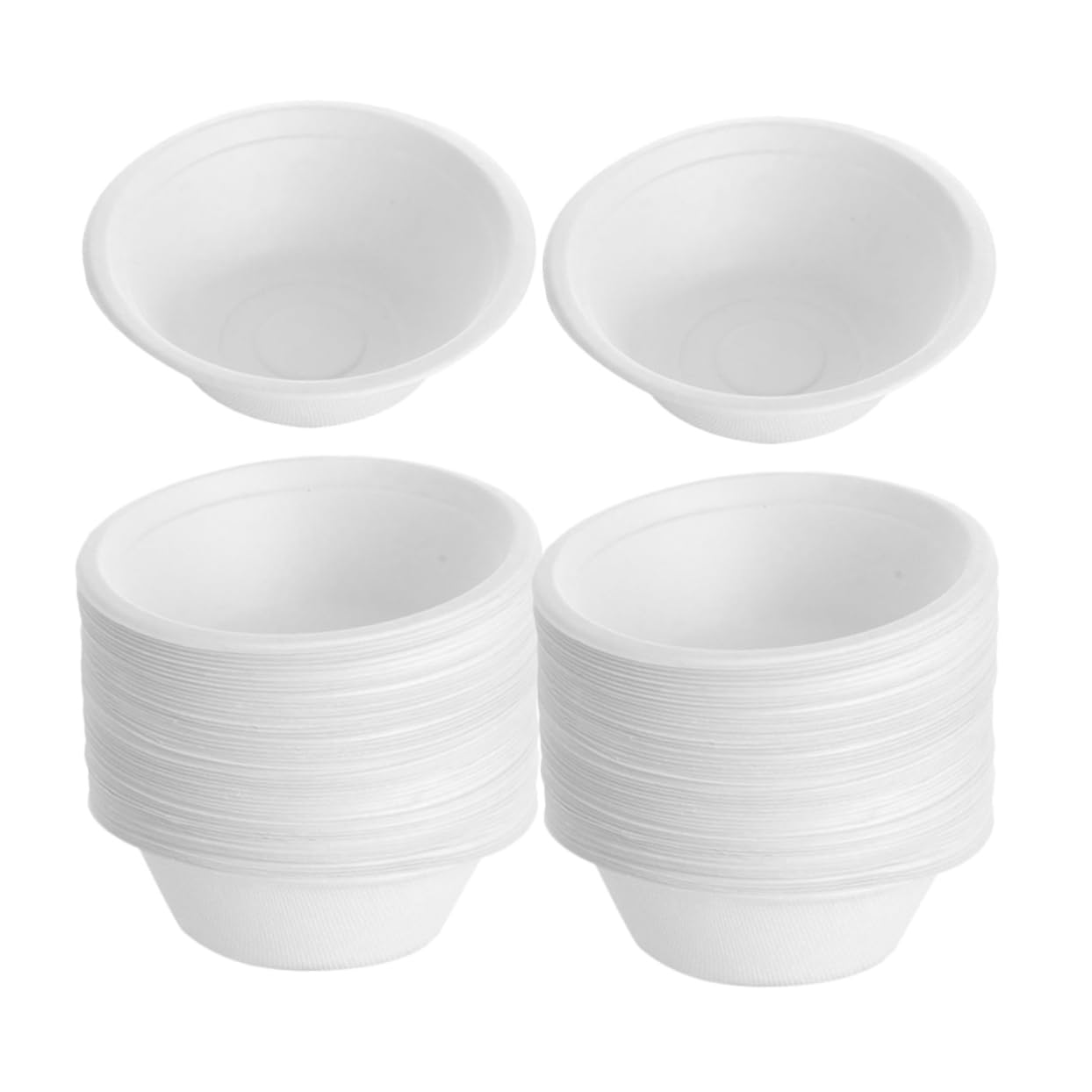 Gogogmee 100pcs Disposable Paper Bowls Soup Bowl Set for Home Supplies Camping Rice Container