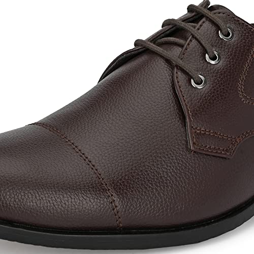 Image of Centrino Mens Formal Shoe |Elegant Lace Up Derby for Business & Casual Wear | Premium Craftsmanship for a Stylish & Sophisticated Look | Cushioned Insole for All-Day Comfort & Support (8685)