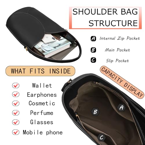 Bucket Bag for Women Vegan Leather Handbags with Removable Strap Small Shoulder Purse Crossbody Totes Bags3