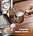atatix Espresso Machine with Milk Frother, 20 Bar Pressure Espresso Maker, with 44OZ Removable Tank, Compact Stainless Steel Coffee Machine for Home, Office, Latte, Cappuccino, Gift for Women or Men