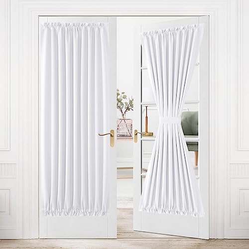 DWCN French Door Curtains – Rod Pocket Thermal Curtain for