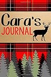  Cara\'s Journal: Personalized Buffalo Check Plaid Lumberjack Paperback Journal
