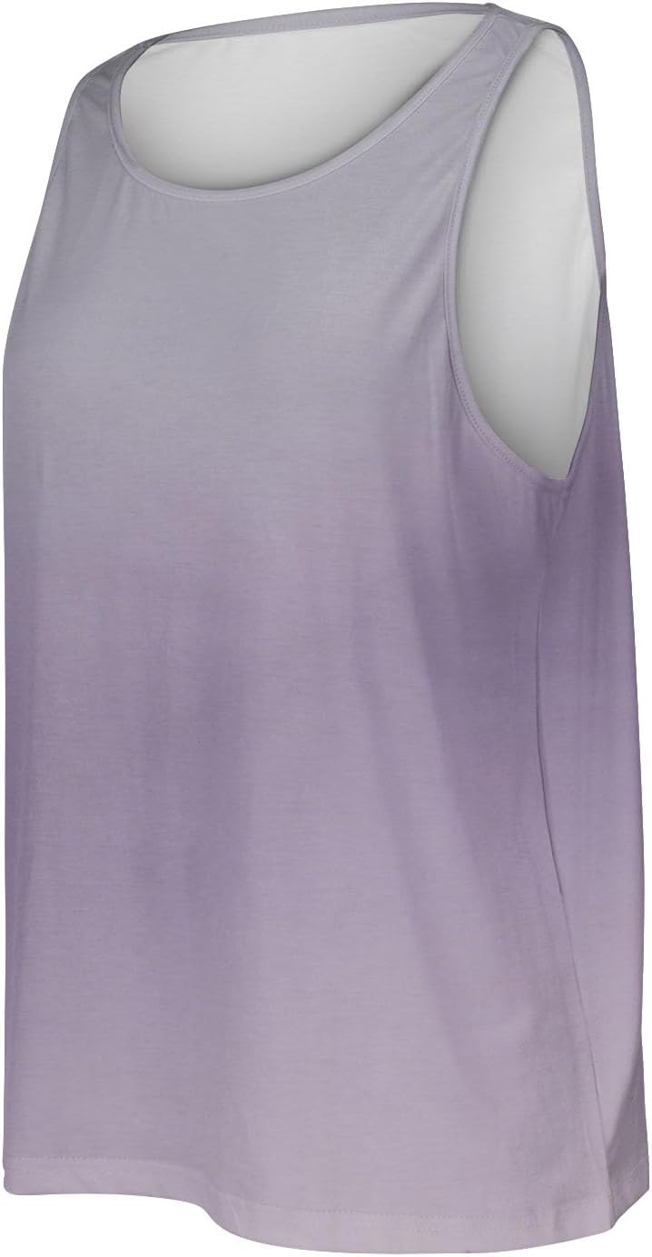 Mens Gradient Tank Tops Casual Crew Neck Sleeveless Shirt Fashion Cut Off Tee Summer Trendy Top Plus Size Vest Men