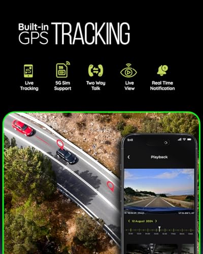 Image of PRONOD Dual Dash Cam for Car Front and Rear 4K + 1K | 3.18 inch IPS Touch Screen Car Dash Camera with ADAS, GPS, Night Vision, WiFi App Control | G-Sensor, 24H Parking Mode, Supports 512GB