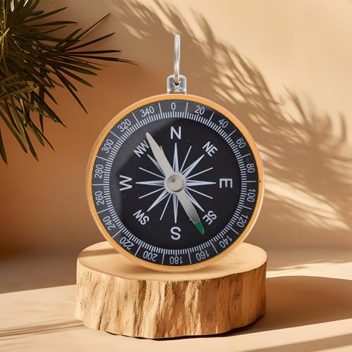 Brújula portátil para senderismo con llavero 44mm miniatura 4