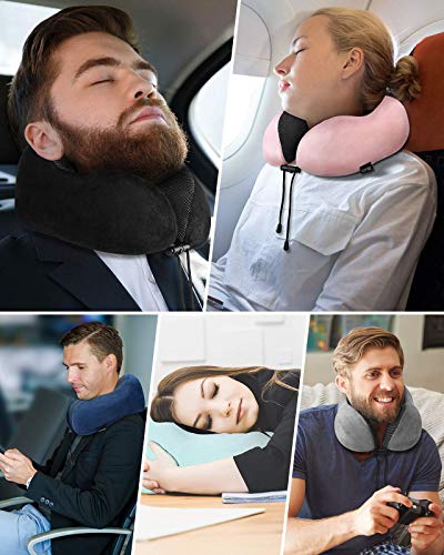 HOMIEE Reise Nackenkissen, Orthopädisches Nackenkissen, Schlafen Memory Foam Stoff Ergonomisches Nackenstützkissen für optimalen Komfort durch Beste Memory Foam Technologie - Image 7