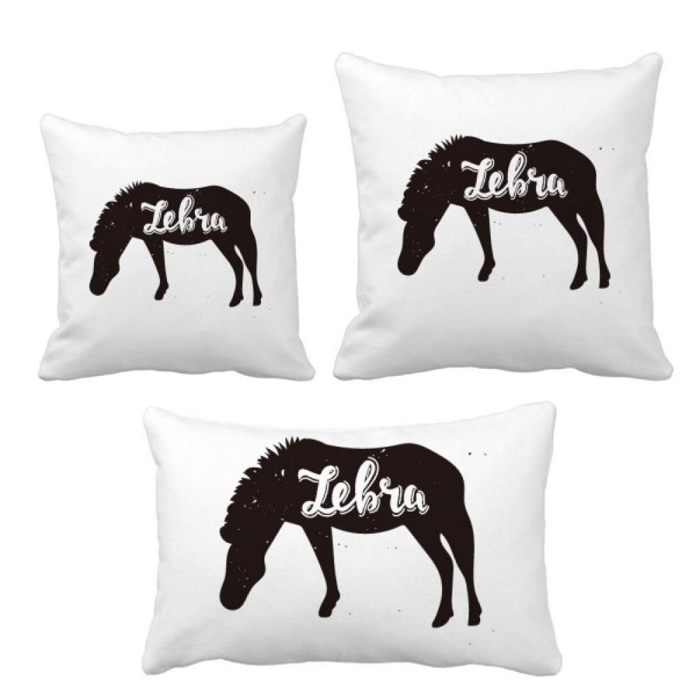 Housse de coussin pinto animal noir et blanc taie décoration canapé