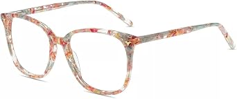 Firmoo Blue Light Glasses for Women, Stylish Lightweight Metal Blue Light Blocking Glasses for Computer, TV,Judy162