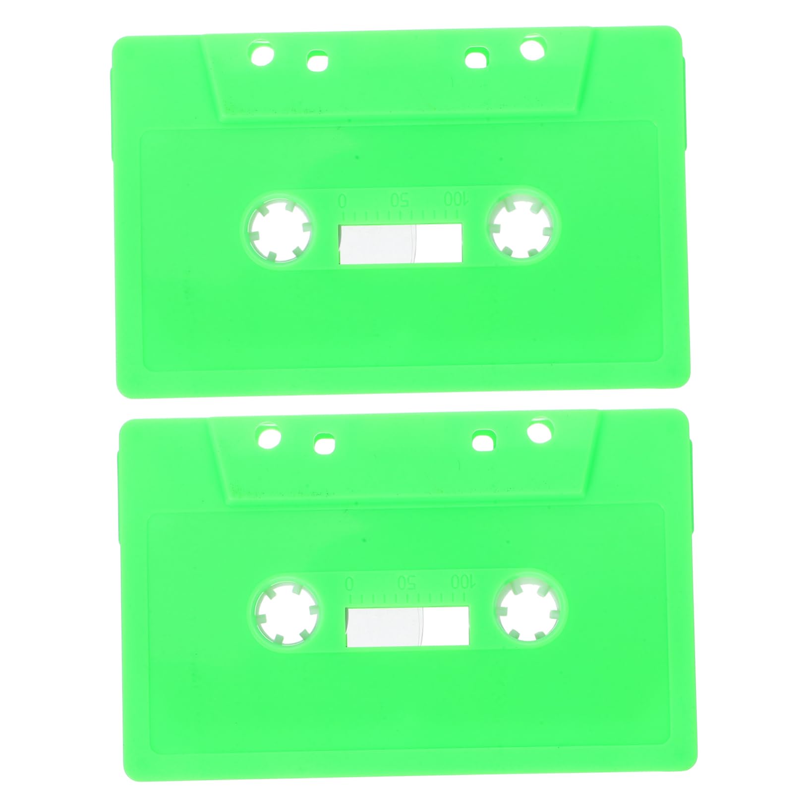 Garneck 2pcs Retro Blank Cassette Tape Holder Box Multi-functional Storage Organizer for Audio Tapes Items and Music Vintage Style for Bookshelves and Desks