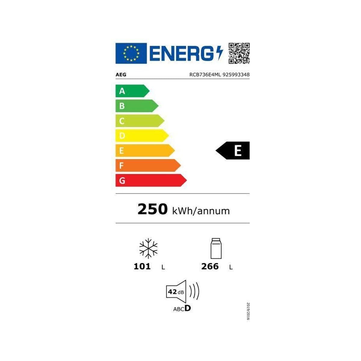 AEG RCB736E4ML Frigorífico Combi con puerta de cristal, Libre Instalación, 2,01 m, NoFrost, Tecnología Twintech, MultiFlow, Display LED, Cajón ExtraChill, Luces LED, Blanco