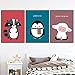 Produktbild MXK Cartoon Pinguin Waschbär Schaf Wandkunst Leinwand Malerei Nordic Poster und Drucke Tier Wandbilder Kinderzimmer Babyzimmer Dekor 40x60cm ohne Rahmen