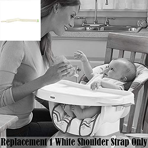 Image of Replacement Part for High Chair - Fisher-Price Space Saver High Chair Sunny Flower BGB27 ~ Replacement 1 White Shoulder Strap