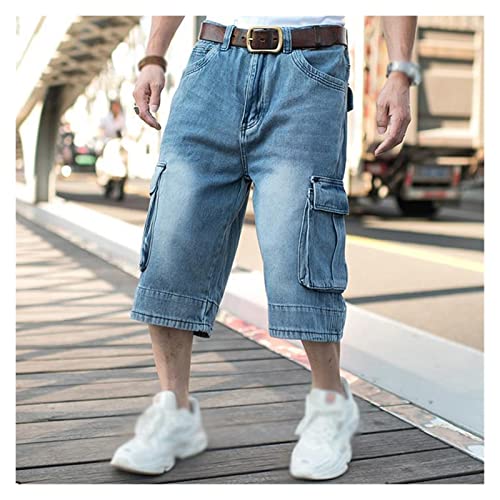 Short en jean hip-hop homme coupe large et multipoche CLSDRZC
