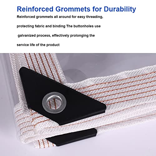 Lona impermeable resistente de plastico transparente para toldo exterior 5