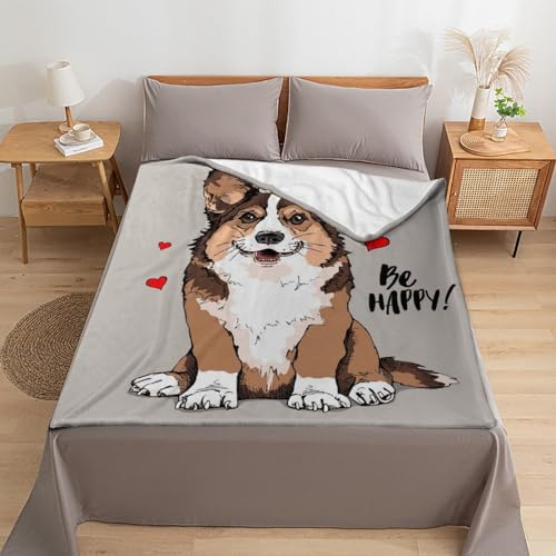 Plaid Corgi en flanelle douce pour soirée cocooning salon - 6