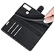 Kompatibel mit TCL 20 SE Display 6.82 T761H T671H Abdeckung Schutzhülle Cover Stand Flip Buch Buch Gel Silikon Magnetschutz Eco Leder Kartenfach (Schwarz)