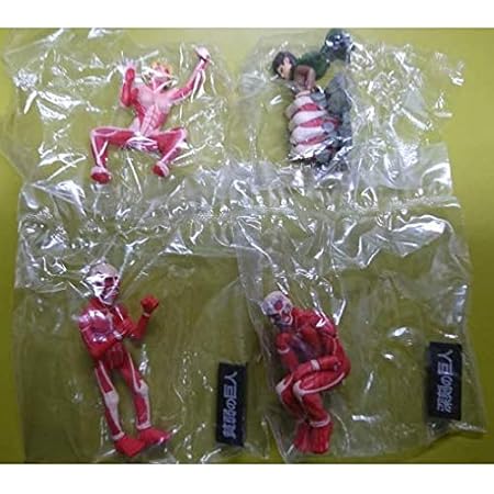 Amazon 進撃の巨人 グラスの巨人 デスクトップフィギュア エレン イェーガー 女型の巨人 アニ フチ子 フィギュア ドール 通販