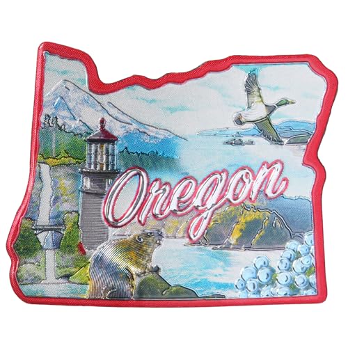 Imán pequeño del estado de Oregon, 2 pulgadas miniatura 1