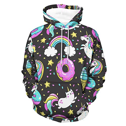 Sweat à capuche Donuts Unicorns fini les pulls ternes avec ce sweatshirt UMENG S