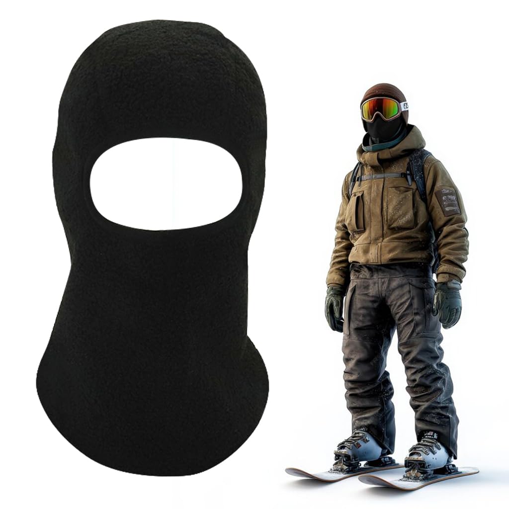 Winter Warm Balaclava for Men, Windproof Thermal Fleece Face Mask Hat Neck Warmer Full Face Cover Unisex Plush Cap-image-19
