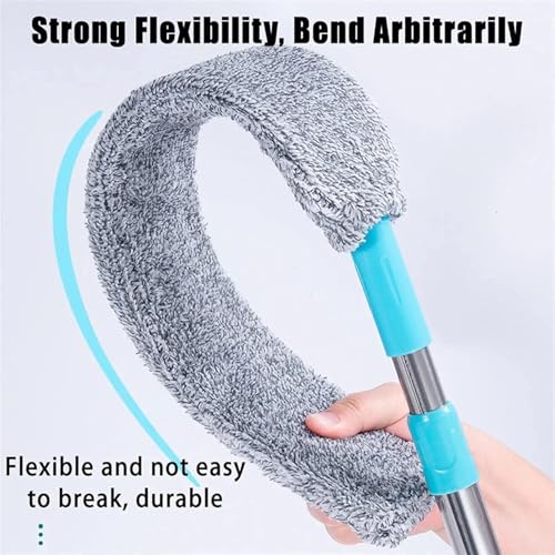 Image of TEKCOOL Gap Dust Cleaner Under Appliance Microfiber Duster Dust Brush with Extension Pole (36 to 55 Inches) for Bed High Ceilings Furniture Bottom Household Gap Duster, Multi-Coloured
