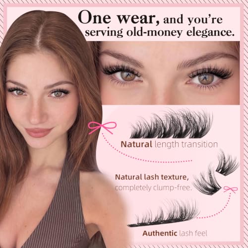 Image of Goddvenus Wispy Lash Clusters Fluffy D Curl Cluster Eyelashes Extensions