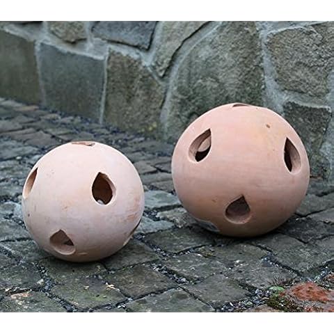 2. Wahl !! Aktion !! 2er Kugelset ca. 20 + 16 cm aus Terracotta Terrakotta Deko Garten Cover