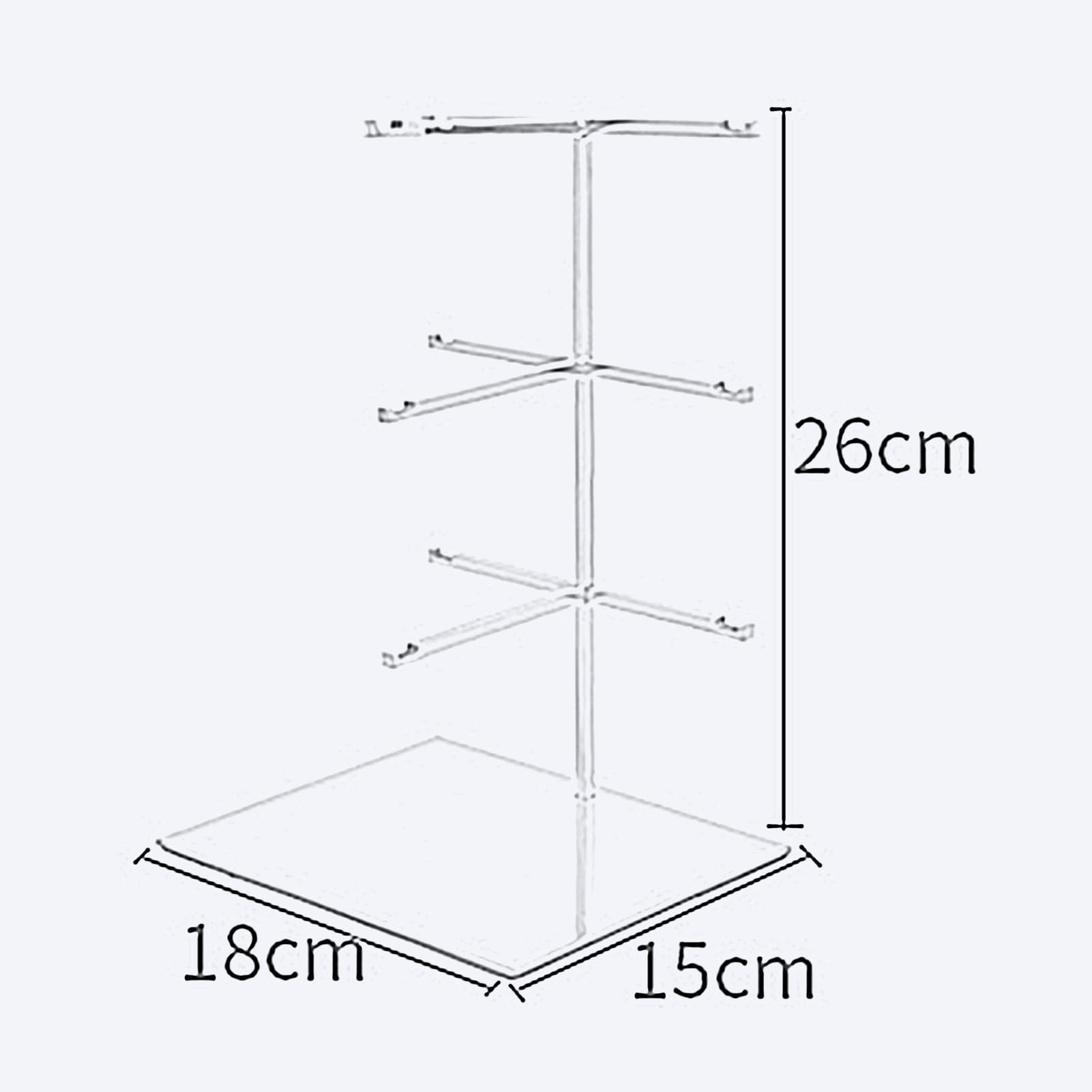 Generico Espositore per Occhiali da Vista, Organizer in Acciaio Inossidabile per Occhiali da Sole, Supporti Multipli da Appendere, Supporto per riporre Oggetti in Negozi, casa, scrivania, c