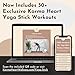 Natural Bamboo Yoga Stick (5ft): Stretching Stick with White Sturdy Rubber Ends - Versatile Exercise Stick for Yoga, Stretching & Posture with Unlimited Access to Video Exercises