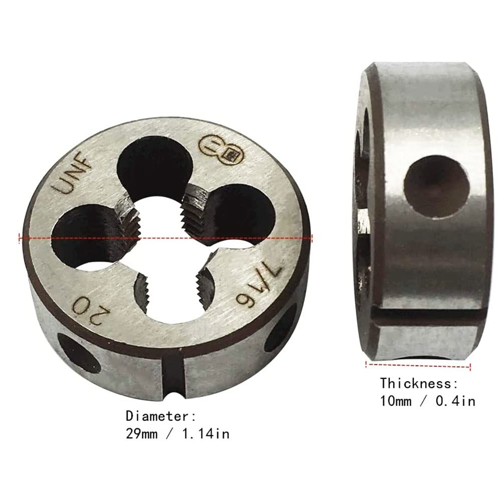 Burkit Matrice De Filetage Ronde 7/16"-20 UNF, Filetage De Machine