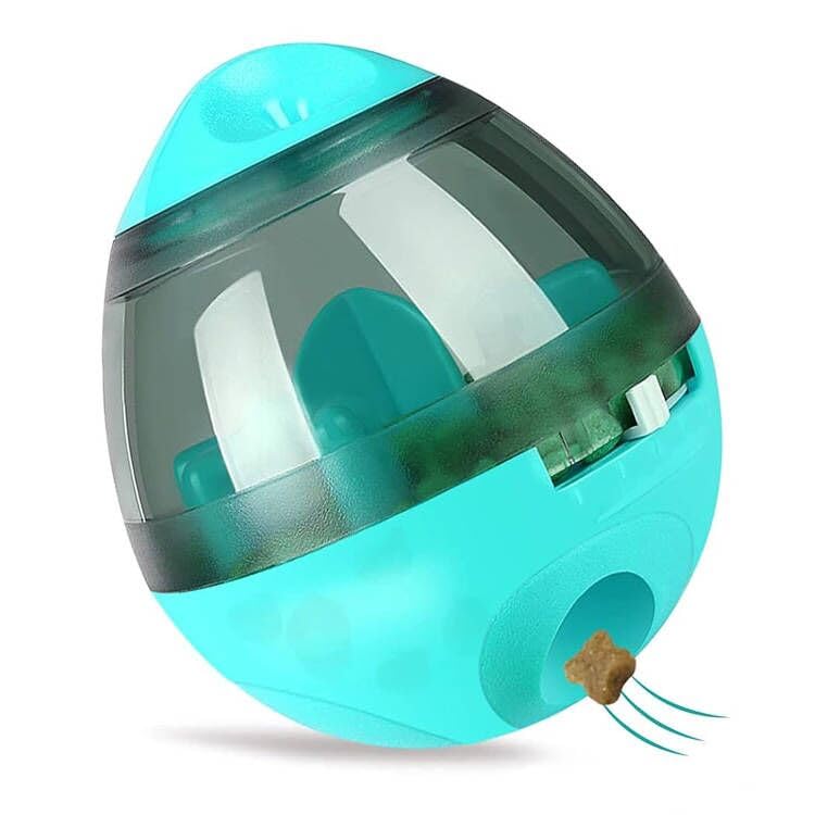 Swenter Tumbler Pet Toy, Automatic Pet Slow Feeder Treat Ball, Cat Dog Toy for Pet Increases IQ Interactive, Adjustable Treat Dog Ball Dispensing Toys(Blue)