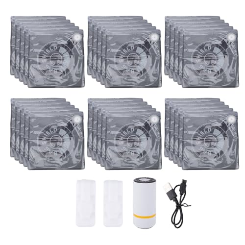 Goshyda 30Pcs Filament Storage Bags Vacuum Kit, Light Proof 3D Printer Filament Storage Bags with USB Electric Pump Clip