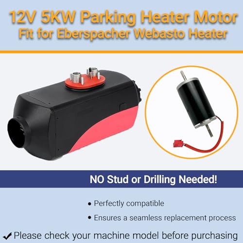Image of 12V 5KW Parking Heater Motor, Diesel Parking Heater Electric Blower Motor Fit for Caranvan RV Truck Boats, Fit for Eberspacher Webasto Diesel Heater, Replace 252113992000