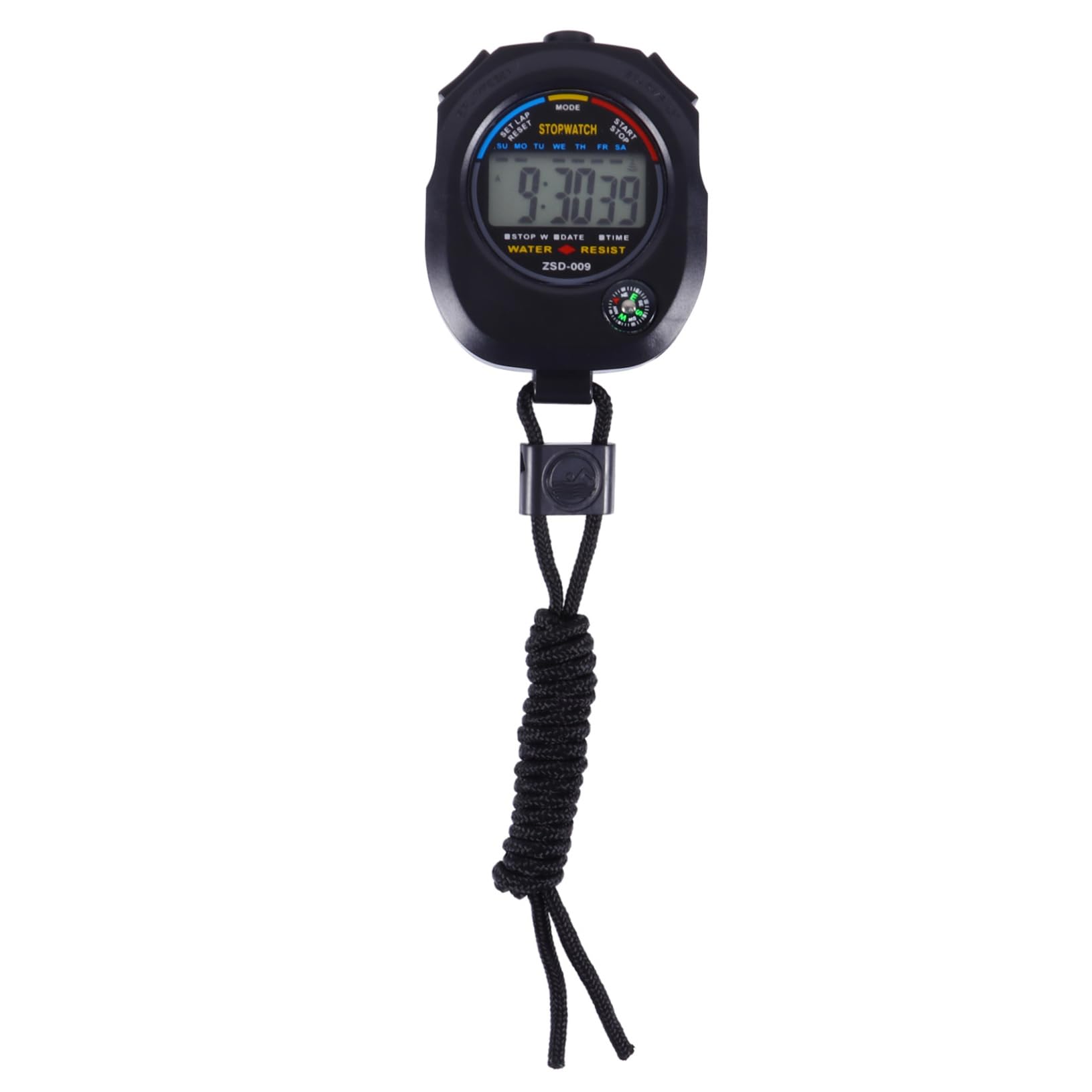 ARTSEWPLY 1pc Game Stopwatch Electronic Timer for Referee Lightweight Design Portable Sports Timer for Racing Running Swimming and Easy to Use Black