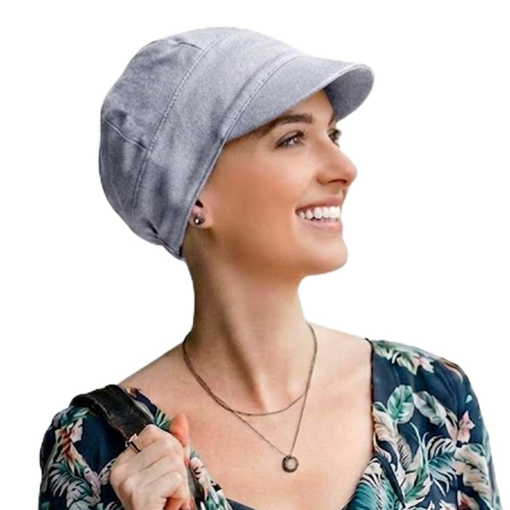 CAREBELL Capri Casquette avec visière en bambou pour chimiothérapie ou alopécie