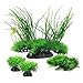 Charmoon アクアリウム 人工水草 オーナメント 水槽 隠れ家 フェイク 装飾 3種4個 セット