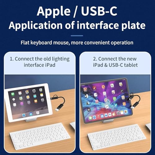 Image of Sounce 3 in 1 USB OTG Adapter, USB A to Lightning, Type C & Micro USB Connector, Female to Male Flash Drive Adapter for iPhone, iPad & Android, High-Speed Data Transfer Cable - Black